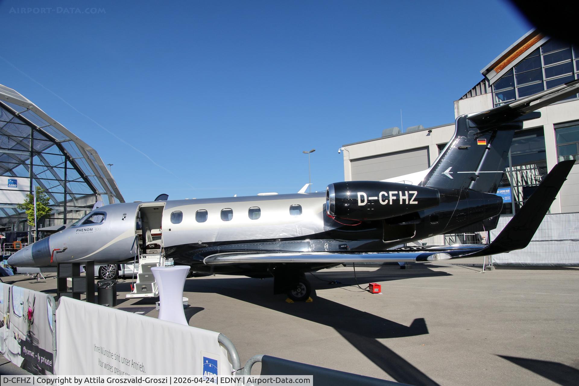 D-CFHZ, 2017 Embraer EMB-505 Phenom 300 C/N 50500415, EDNY - Bodensee Airport Friedrichshafen, Germany. AERO 2026