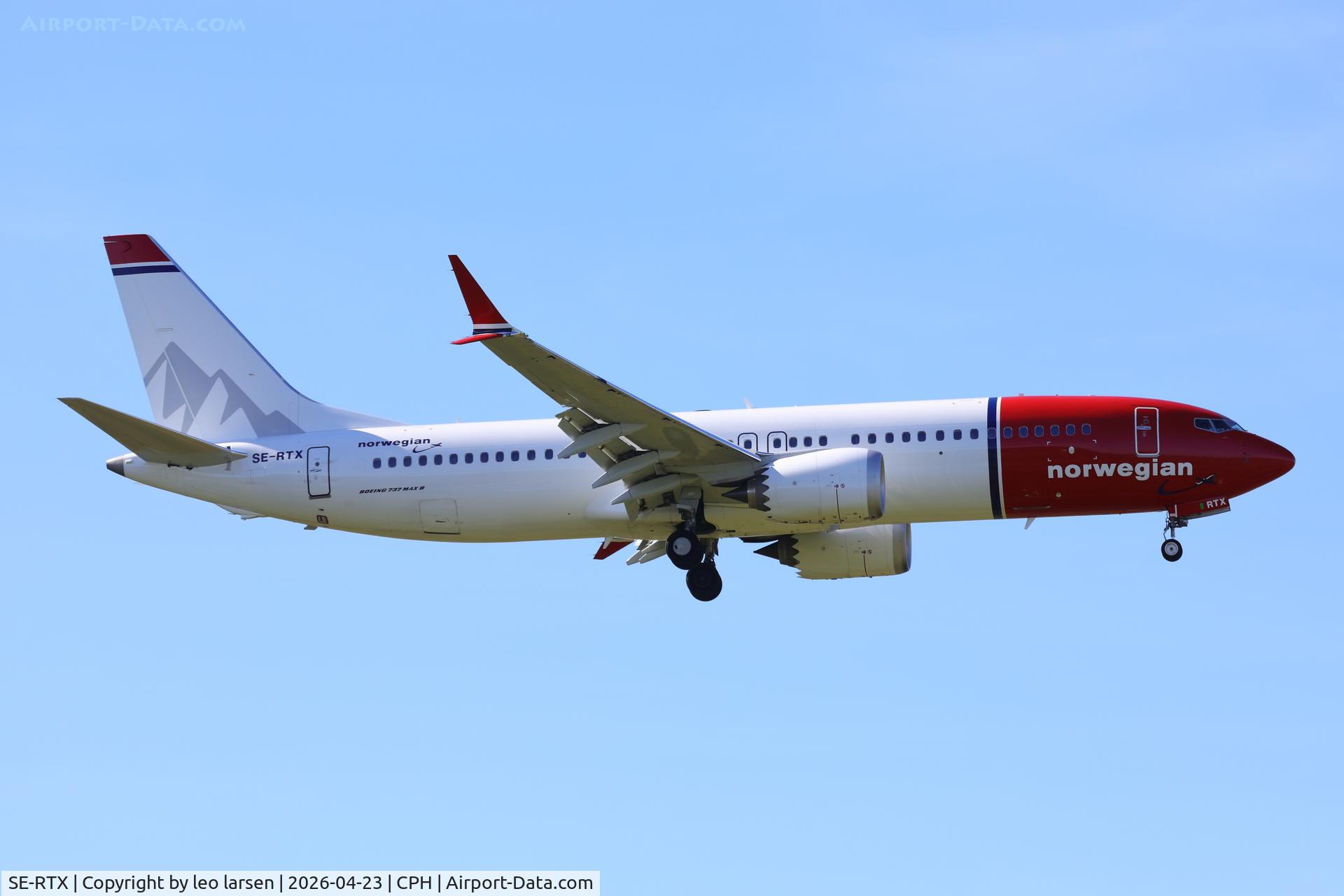 SE-RTX, 2025 Boeing 737-8 MAX C/N 43622, Copenhagen 23.4.2026