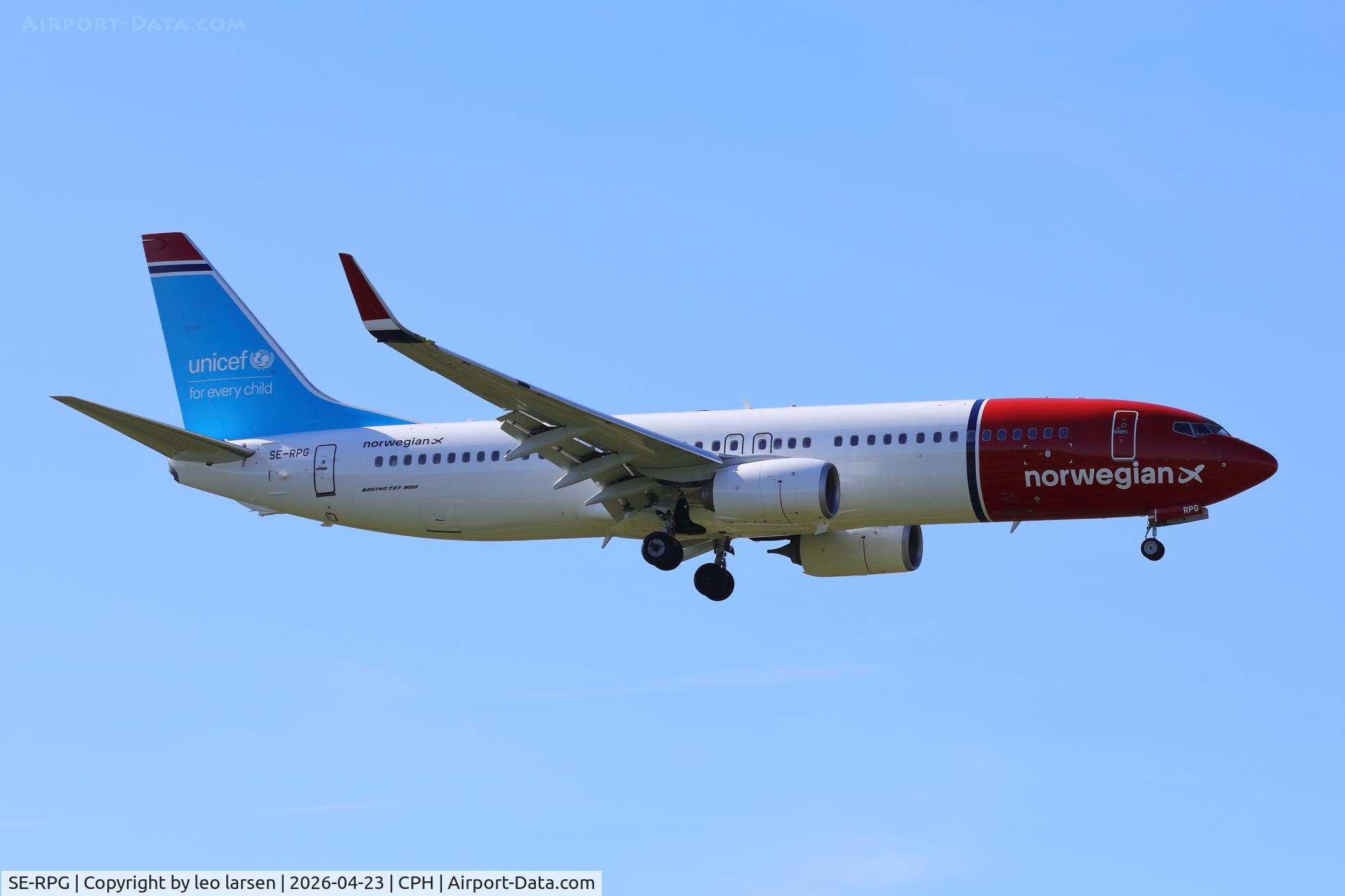 SE-RPG, 2016 Boeing 737-8JP C/N 42077, Copenhagen 23.4.2026