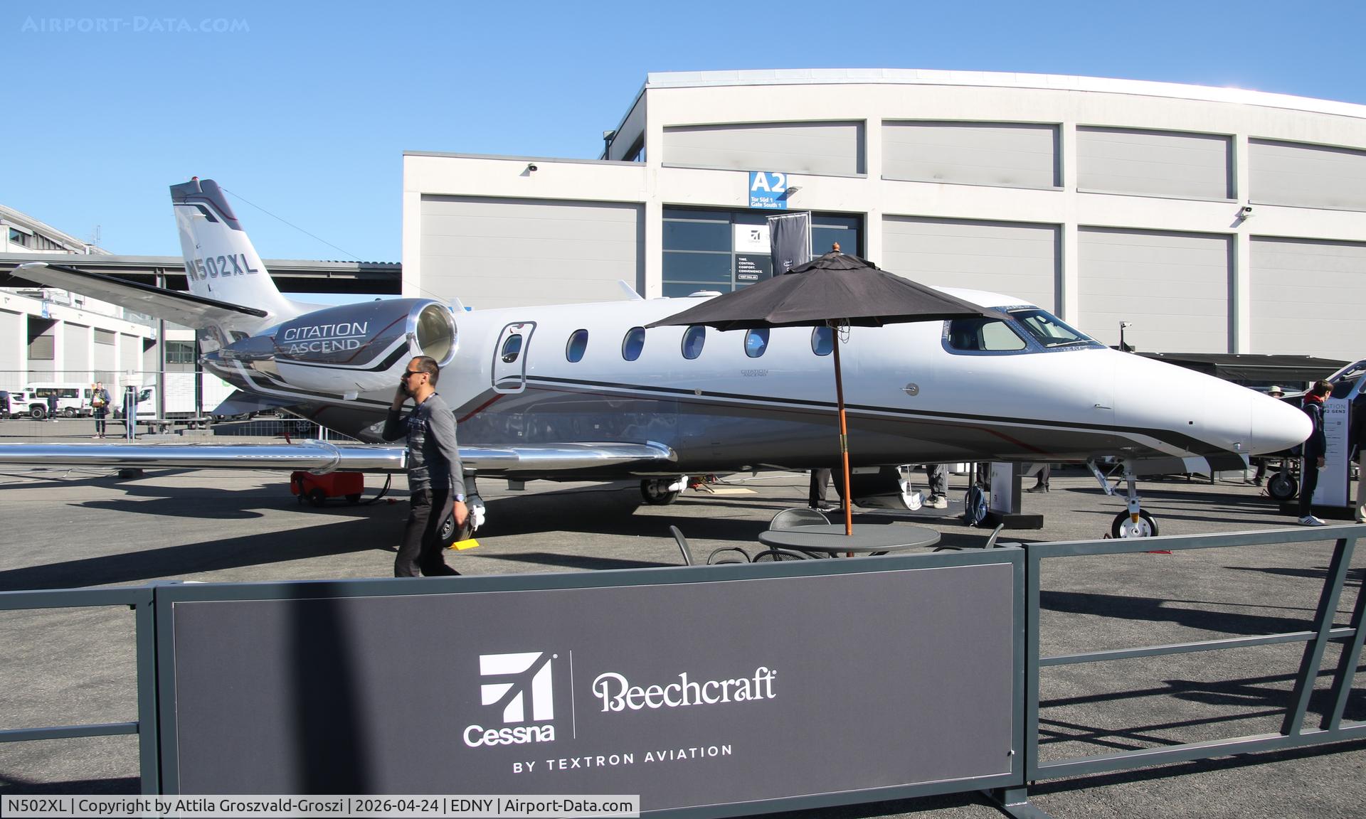 N502XL, 2026 Cessna 560 XLS Citation Ascend C/N 560-6502, EDNY - Bodensee Airport Friedrichshafen, Germany. AERO 2026