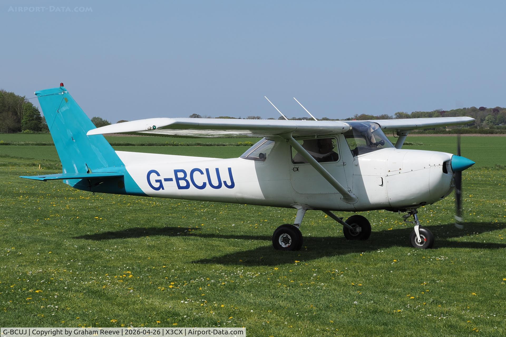 G-BCUJ, 1975 Reims Cessna F150M C/N 1176, Just landed at Northrepps.