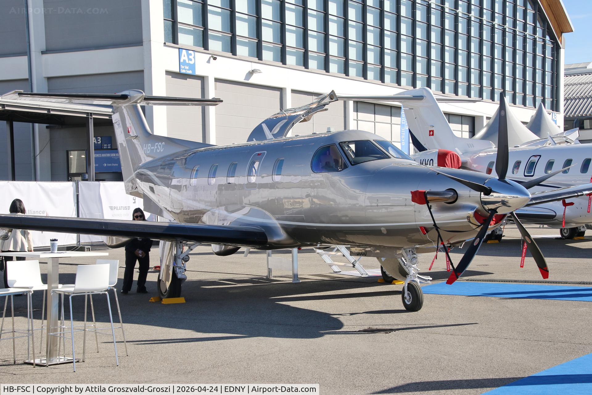 HB-FSC, 2026 Pilatus Pilatus PC-12 PRO C/N 3060, EDNY - Bodensee Airport Friedrichshafen, Germany. AERO 2026