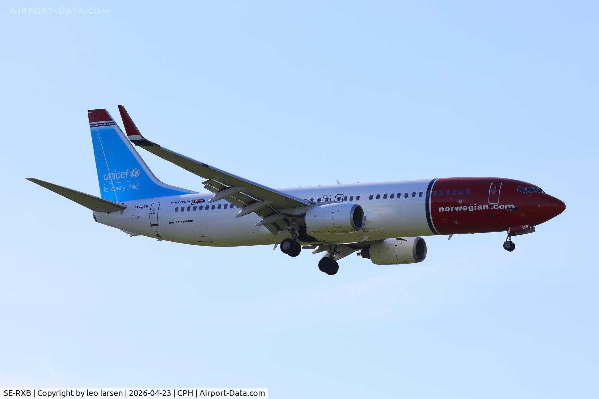 SE-RXB, 2010 Boeing 737-84P C/N 36781, Copenhagen 23.4.2026