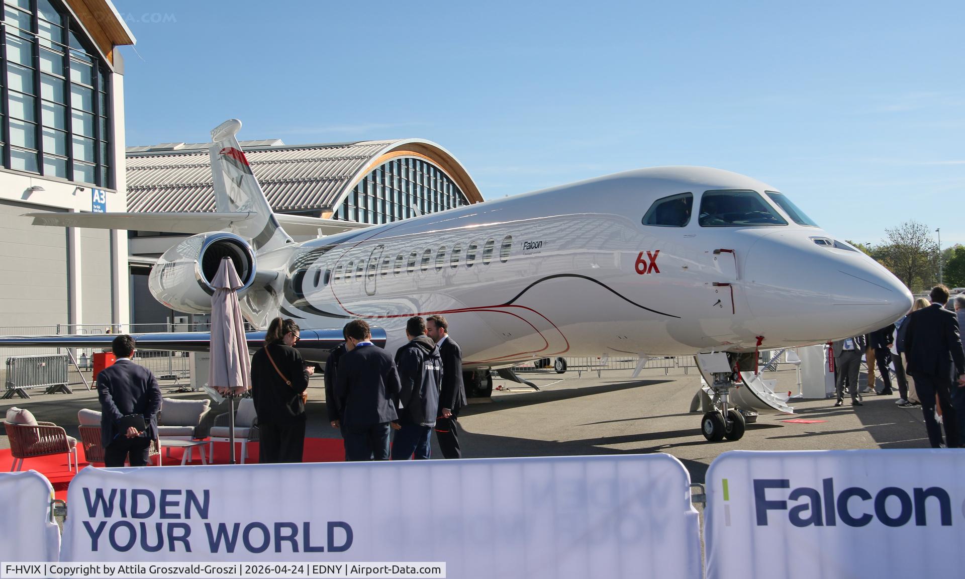 F-HVIX, 2025 Dassault Falcon 6X C/N 020, EDNY - Bodensee Airport Friedrichshafen, Germany. AERO 2026