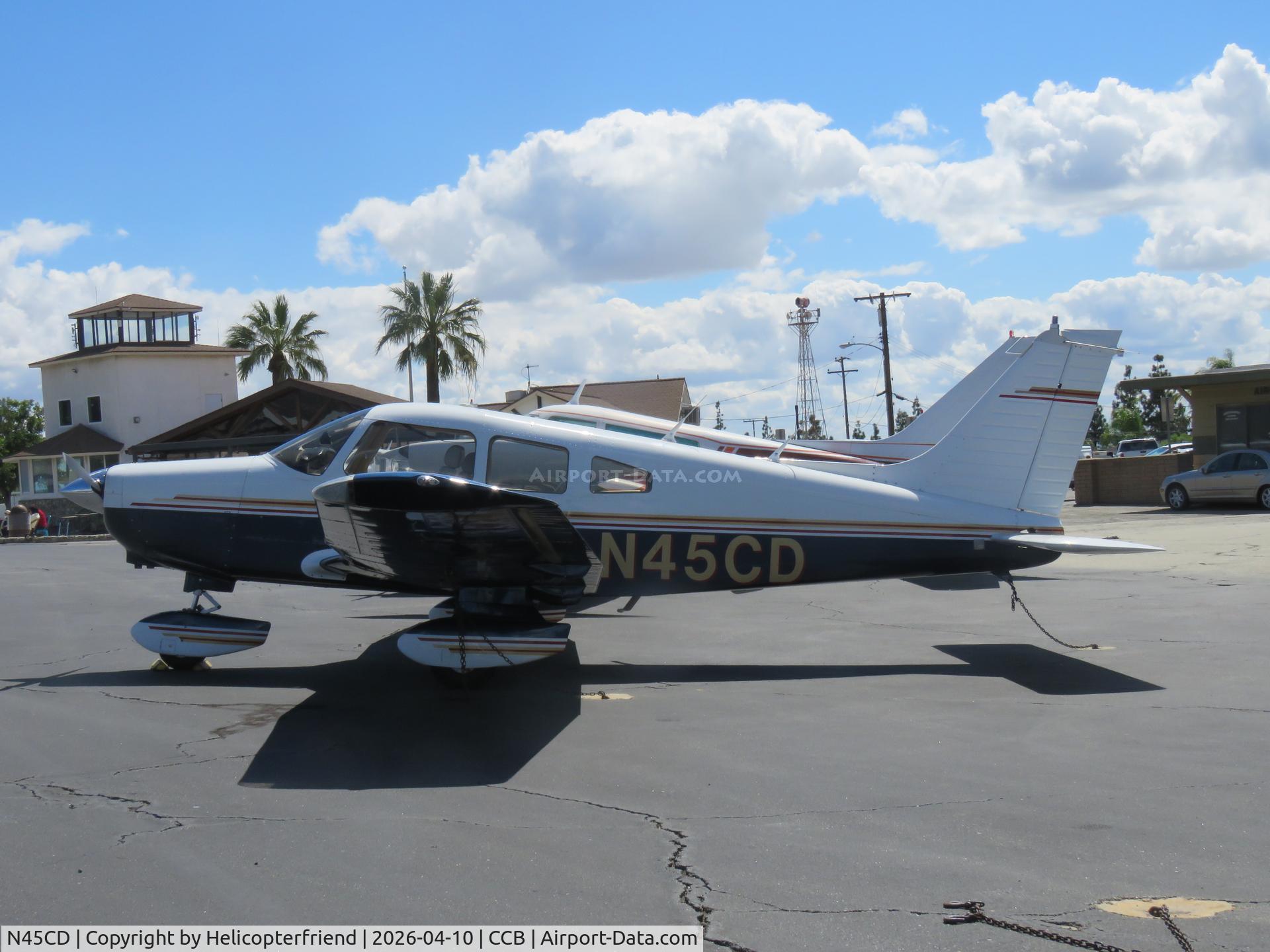 N45CD, 1979 Piper PA-28-161 C/N 287916467, Parked west of Admin Bldg