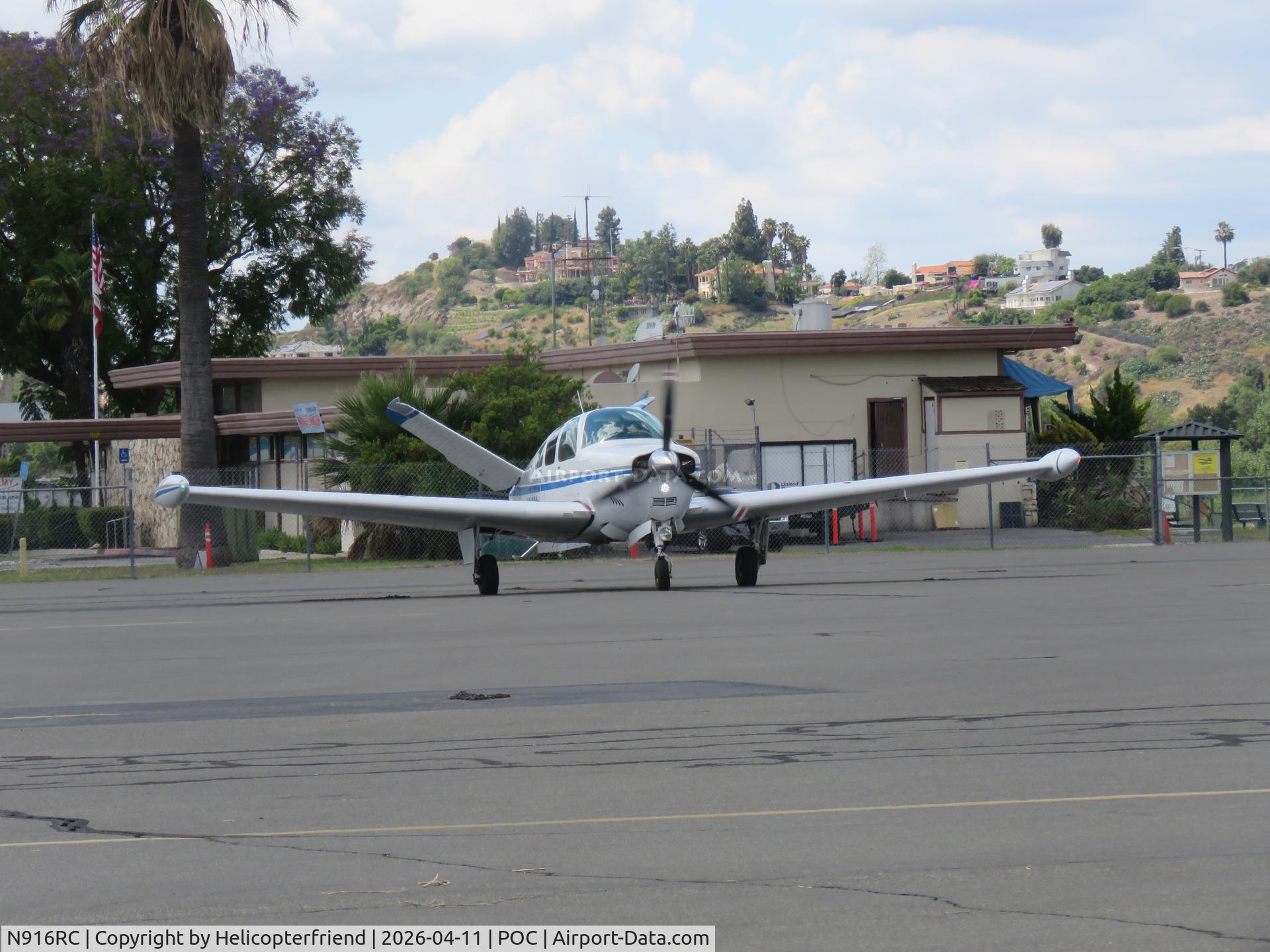 N916RC, 1966 Beech V35 Bonanza C/N D-8326, Starting up