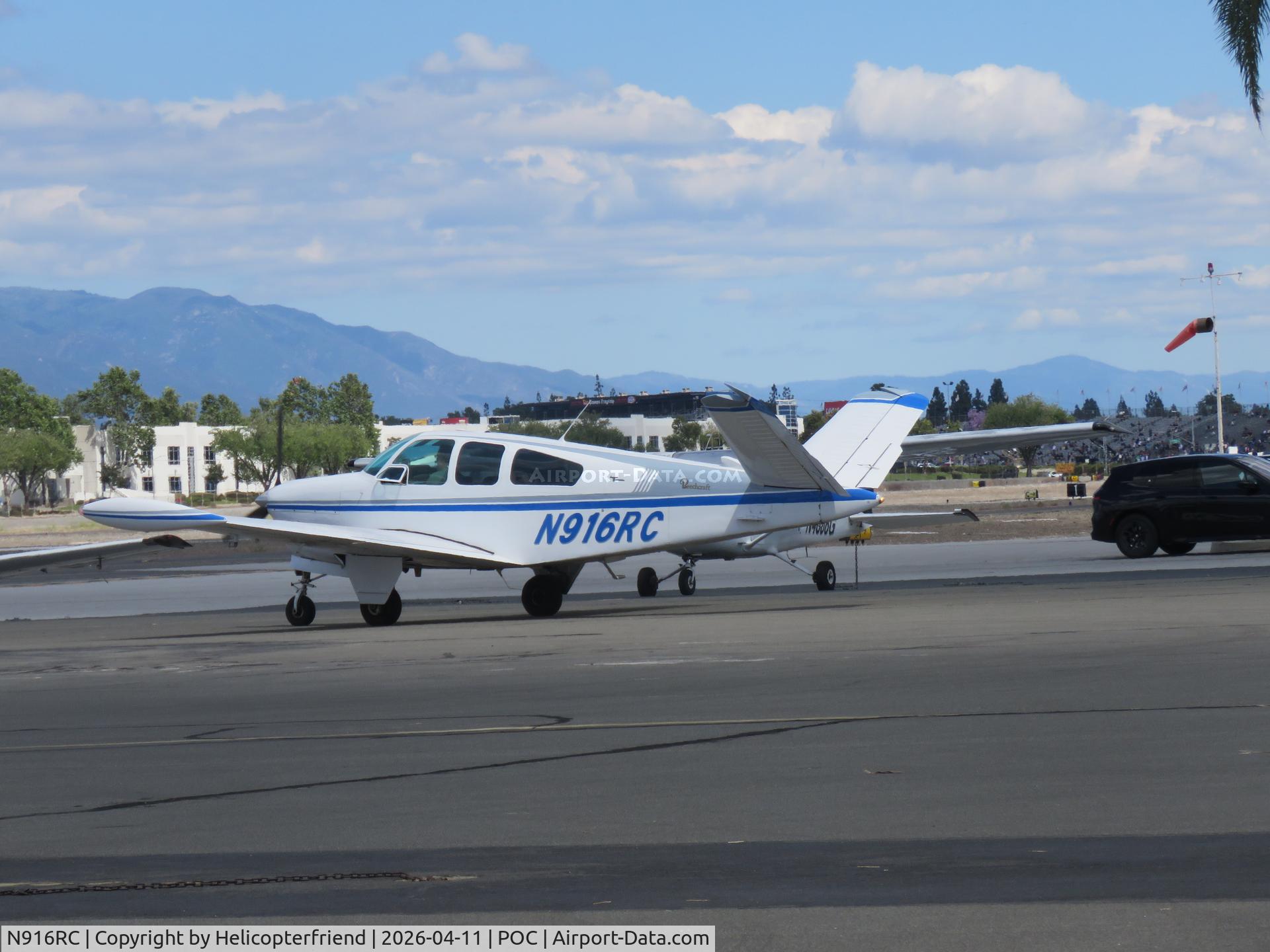 N916RC, 1966 Beech V35 Bonanza C/N D-8326, Enroute taxiway Sierra