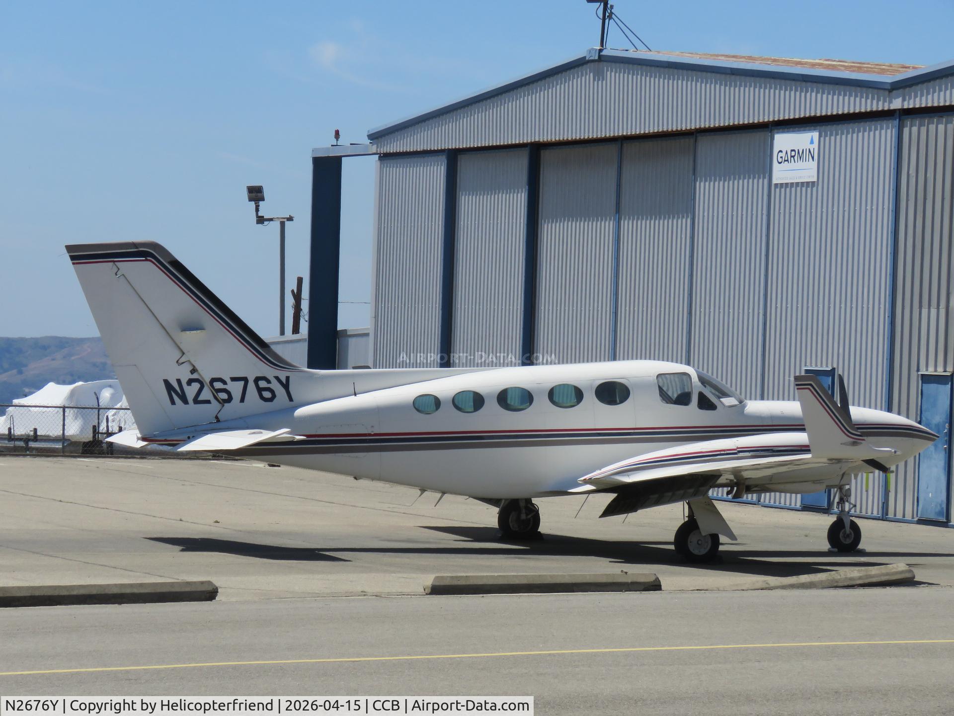 N2676Y, 1981 Cessna 414A Chancellor C/N 414A0631, Parked by paint shop