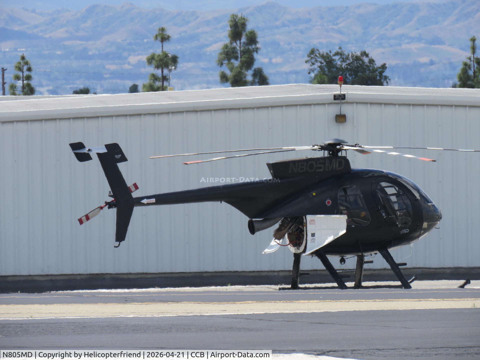 N805MD, 1986 Hughes 369E C/N 0168E, Cooling down