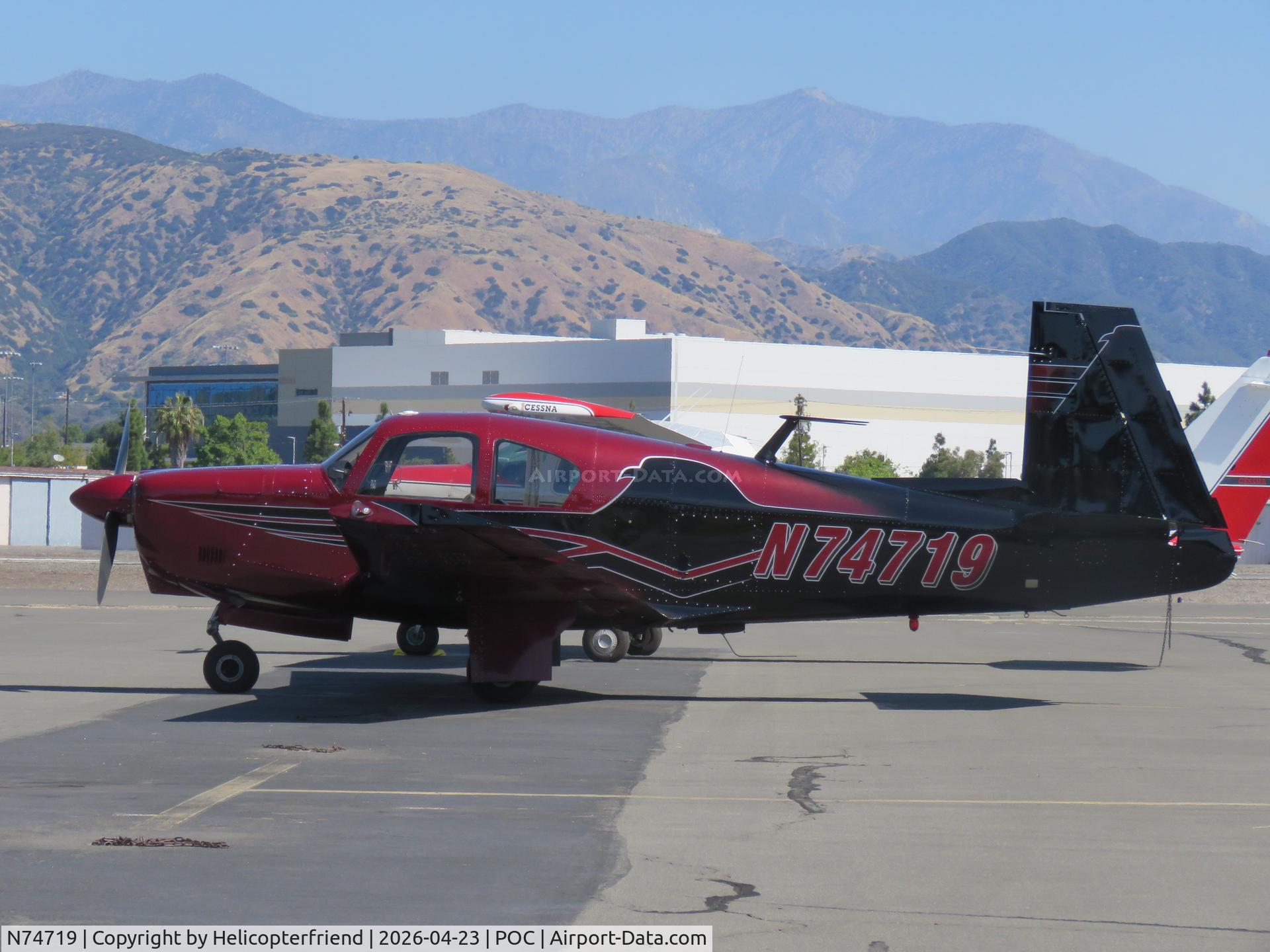 N74719, 1961 Mooney M20B Mark 21 C/N 1804, Parked in transit parking