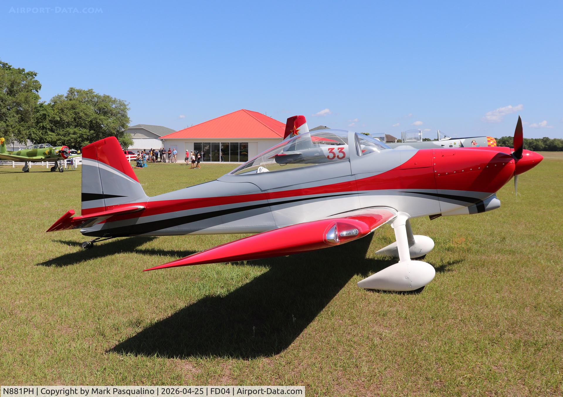 N881PH, 2026 Vans RV-8 C/N 82077, Vans RV-8