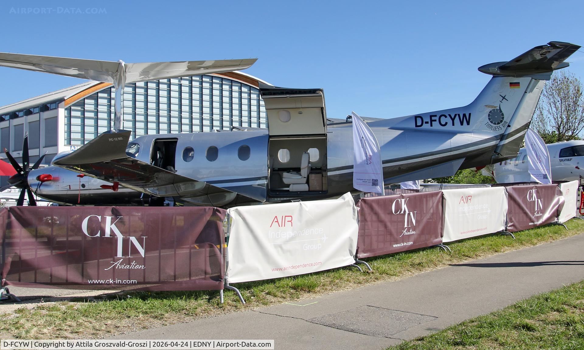 D-FCYW, 2017 Pilatus PC-12/47E C/N 1742, EDNY - Bodensee Airport Friedrichshafen, Germany. AERO 2026
