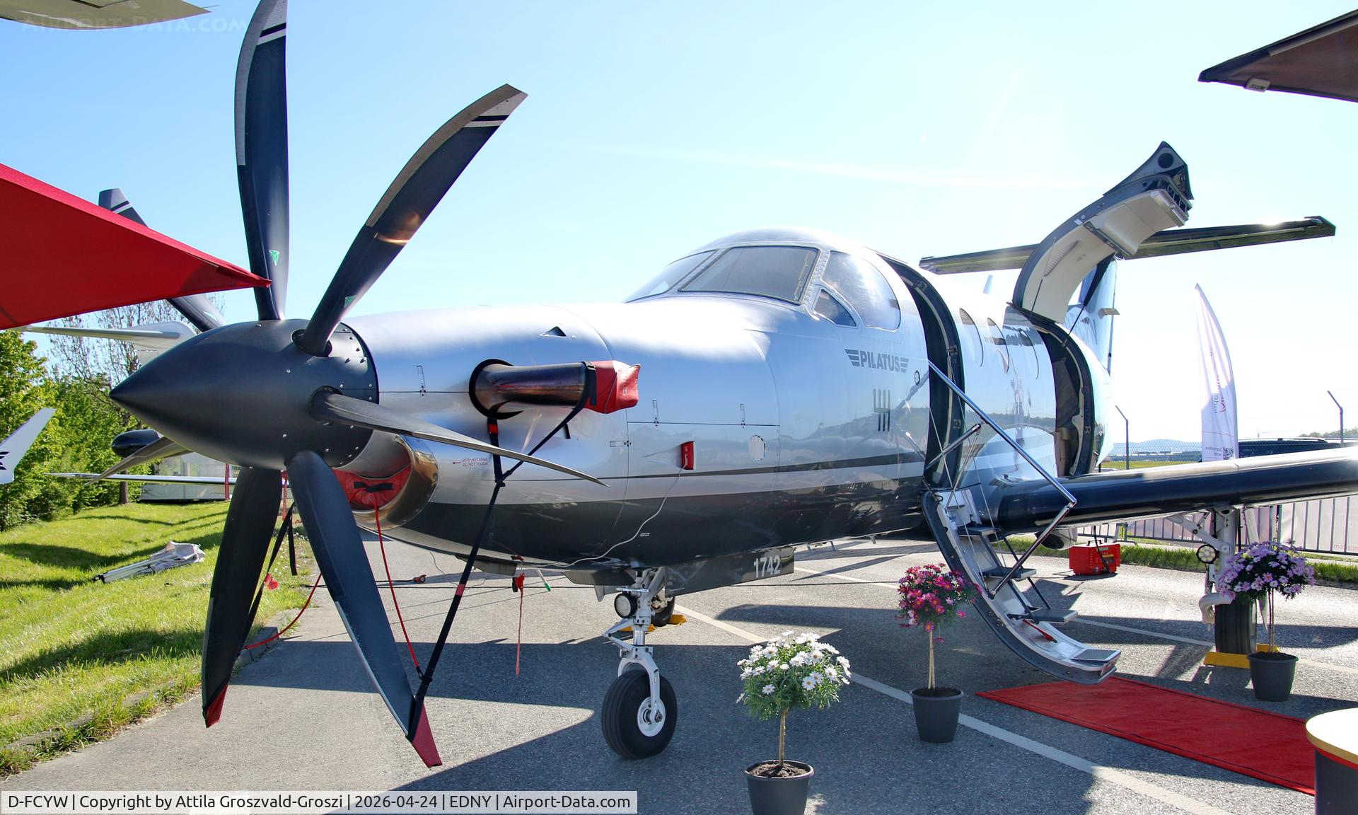 D-FCYW, 2017 Pilatus PC-12/47E C/N 1742, EDNY - Bodensee Airport Friedrichshafen, Germany. AERO 2026