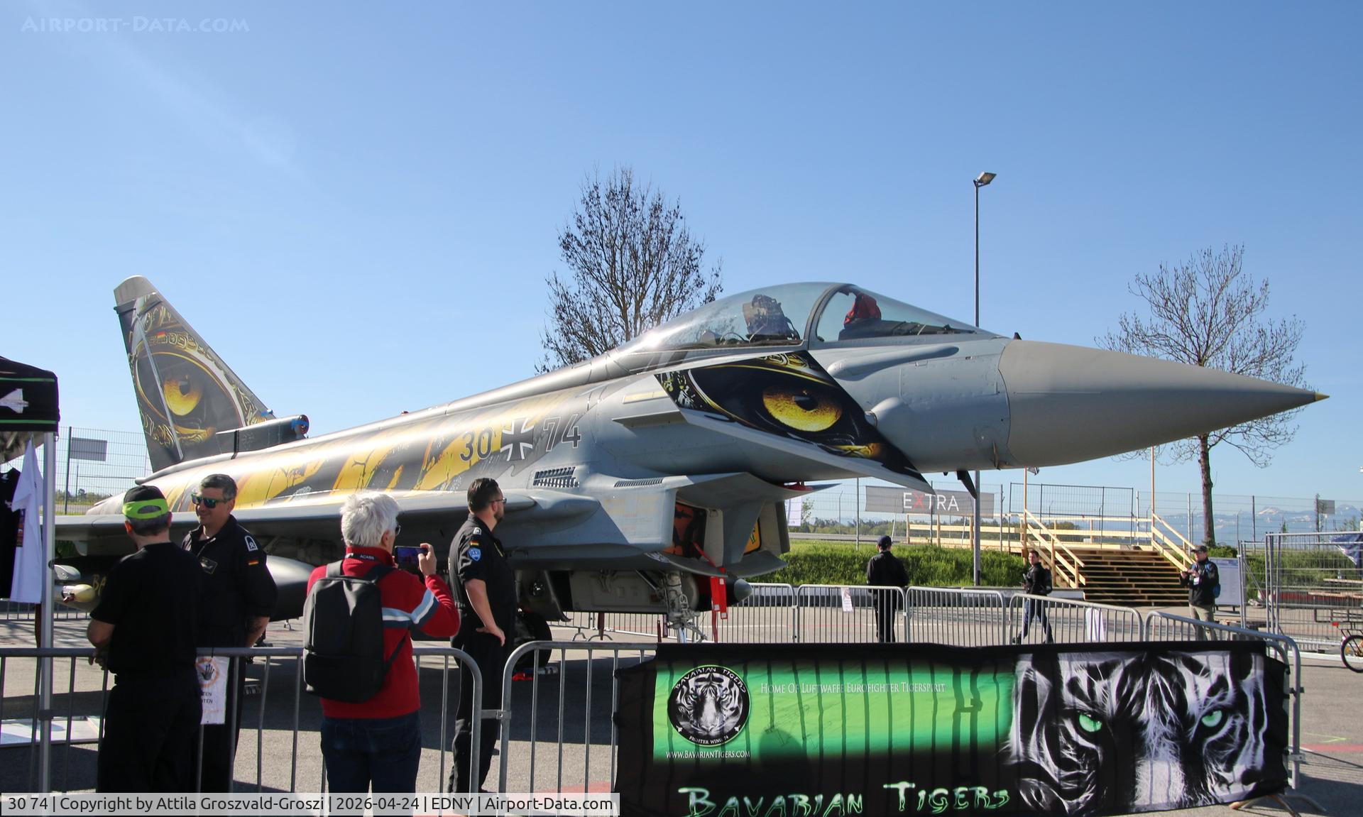 30 74, 2014 Eurofighter EF-2000 Typhoon C/N GS055, EDNY - Bodensee Airport Friedrichshafen, Germany. AERO 2026