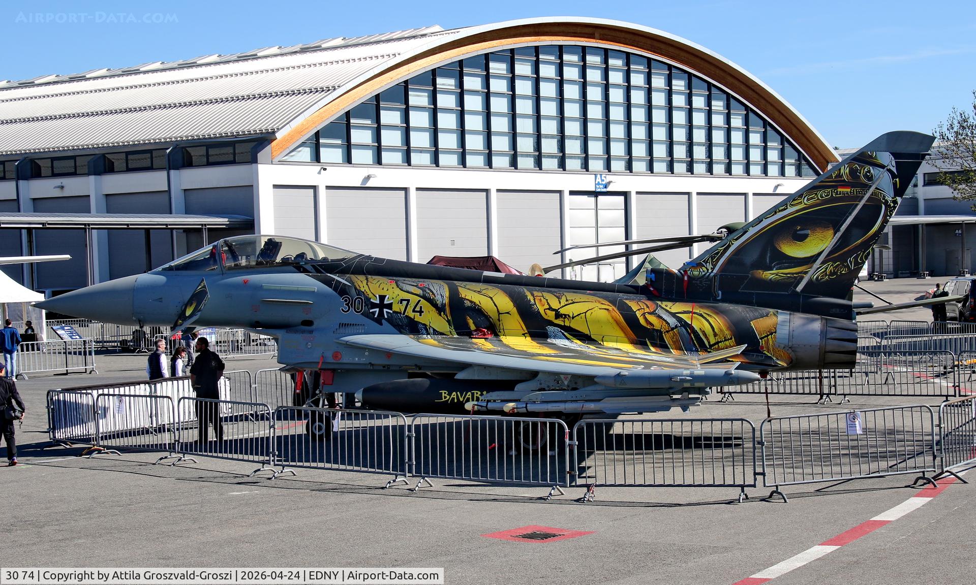 30 74, 2014 Eurofighter EF-2000 Typhoon C/N GS055, EDNY - Bodensee Airport Friedrichshafen, Germany. AERO 2026