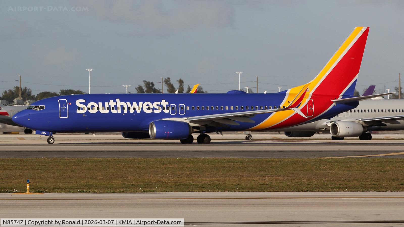 N8574Z, 2018 Boeing 737-8H4 C/N 63588, at mia