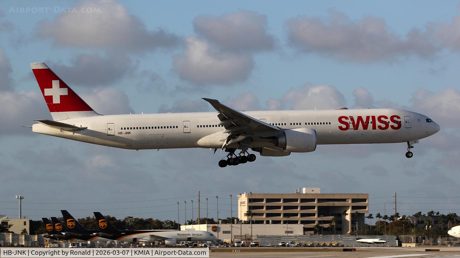 HB-JNK, 2019 Boeing 777-300ER C/N 66091, at mia
