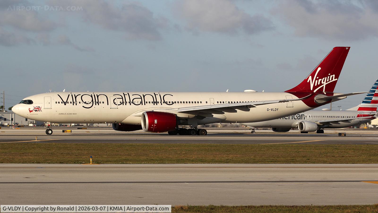 G-VLDY, 2023 Airbus A330-941 C/N 2025, at mia