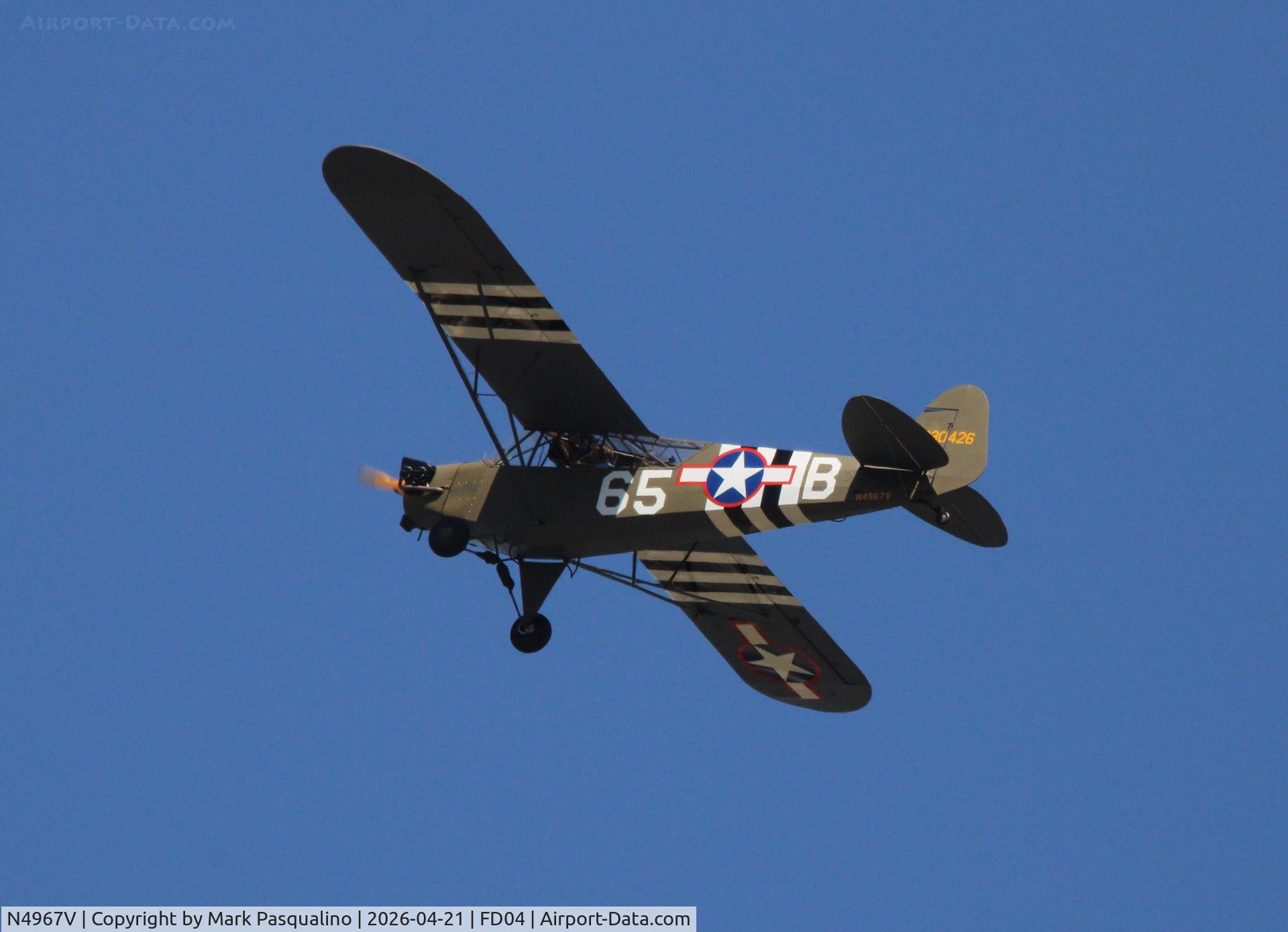 N4967V, 1945 Piper L-4J Grasshopper (J3C-65D) C/N 13610, Piper L-4J