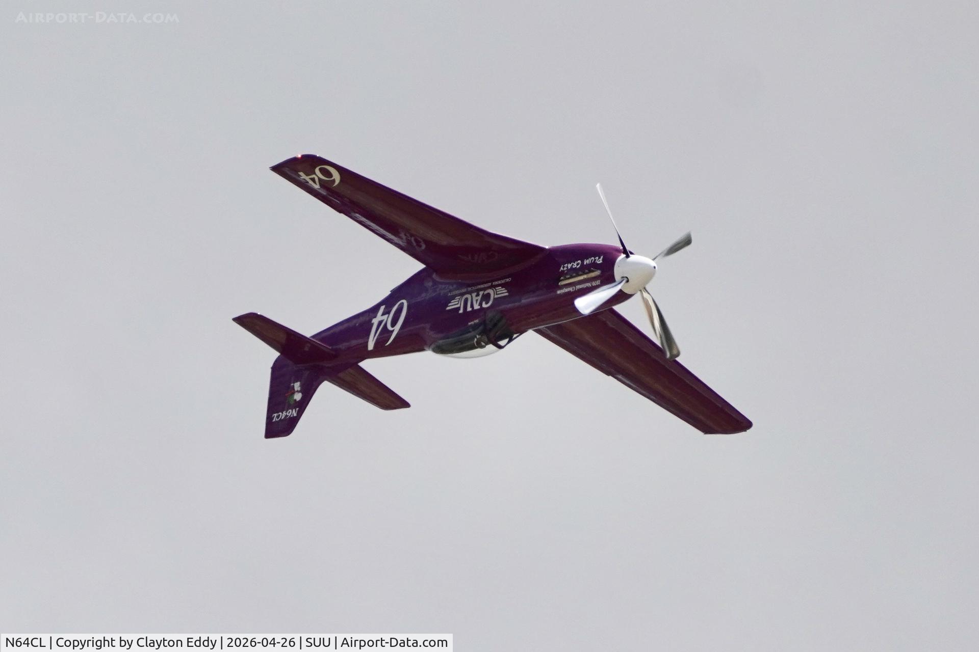 N64CL, 1944 North American F-51D Mustang C/N 10216, Travis AFB airshow in California 2026