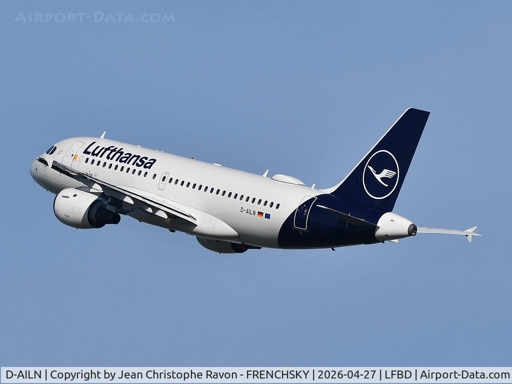 D-AILN, 1997 Airbus A319-114 C/N 700, Bordeaux (BOD)	Frankfurt (FRA)	LH1073