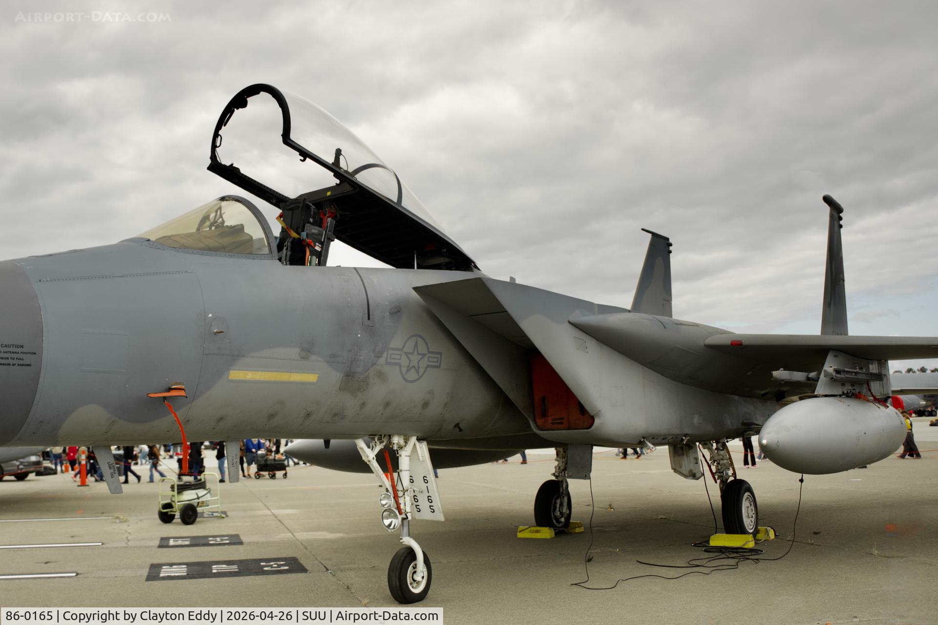 86-0165, 1986 McDonnell Douglas F-15C Eagle C/N 1013/C393, Travis AFB airport in California 2026