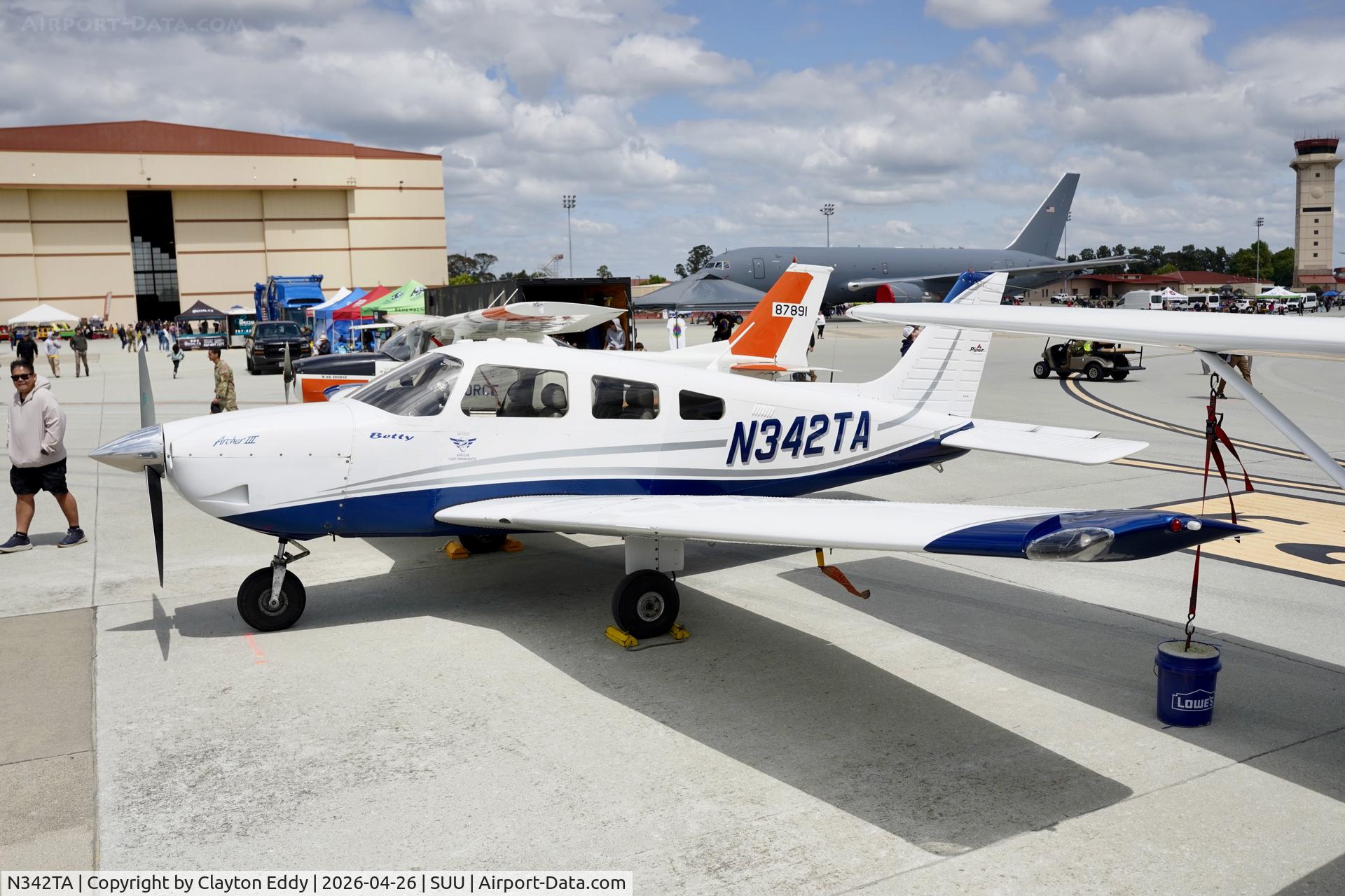 N342TA, 2006 Piper PA-28-181 C/N 2843645, Travis AFB airshow in California 2026