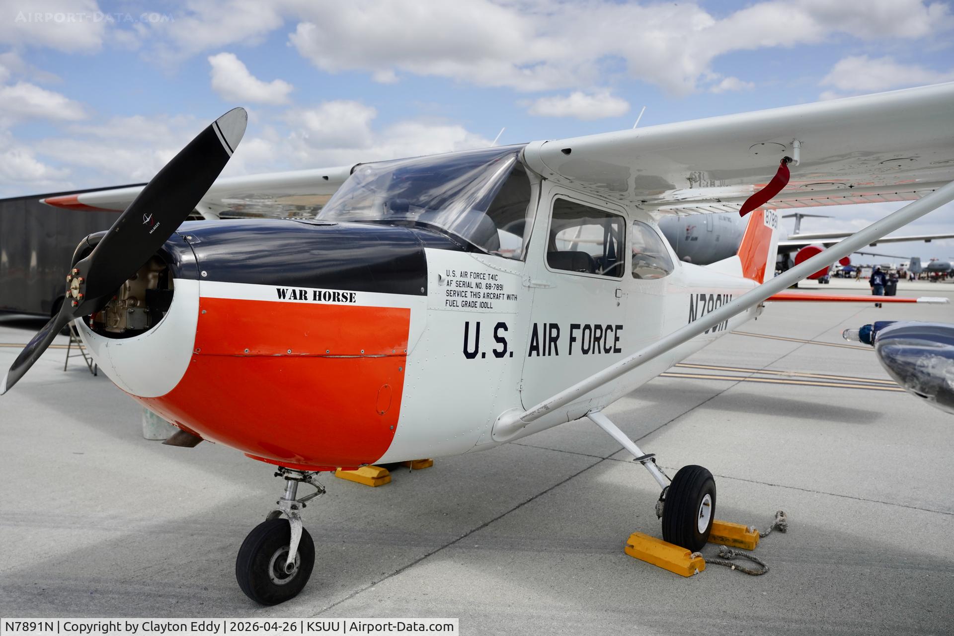 N7891N, 1967 Cessna R172E C/N R172-0282, Travis AFB airshow in California 2026
