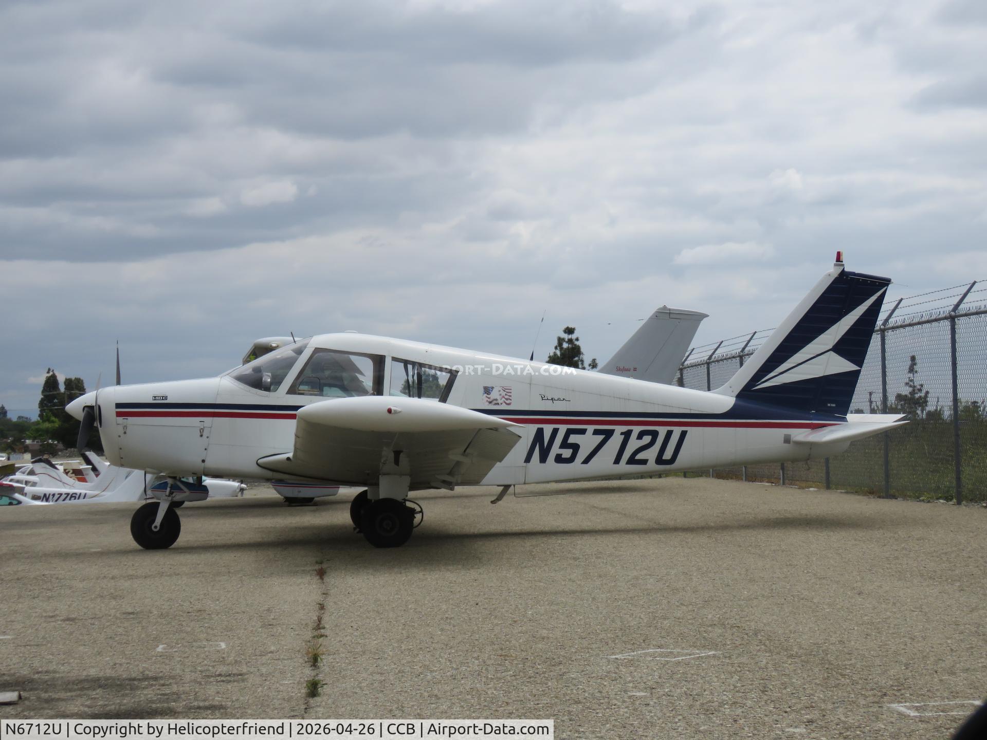 N6712U, 1963 Mooney M20C Ranger C/N 2444, Parked at south fence