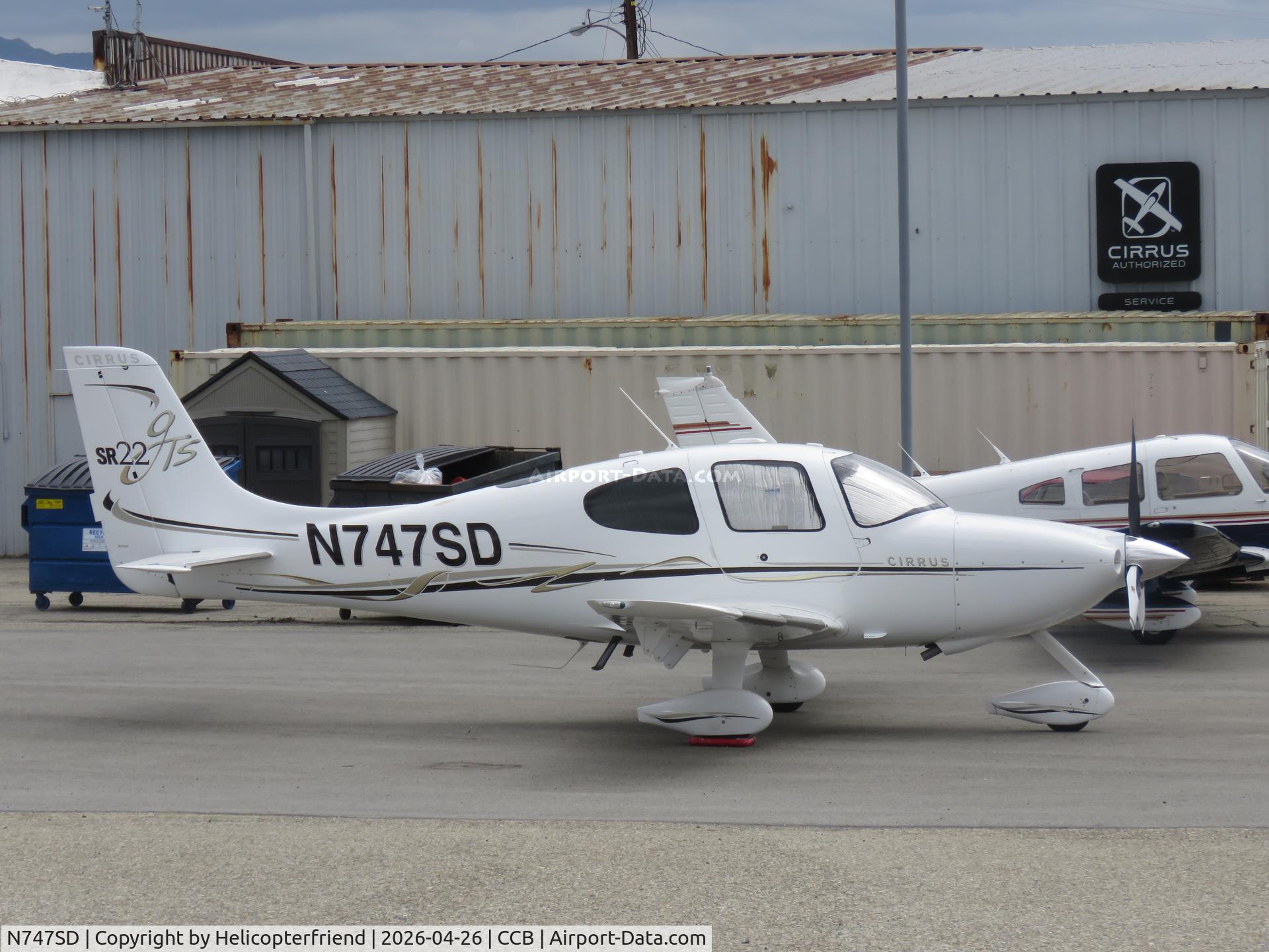 N747SD, 2006 Cirrus SR20 G2 C/N 1722, Parked next to the work shop