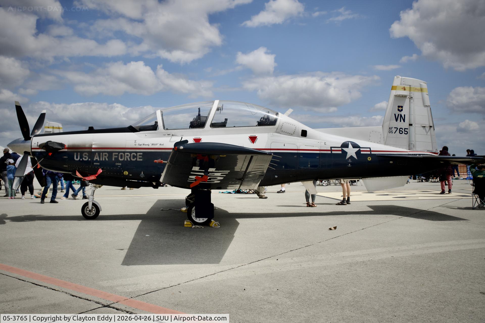 05-3765, 2005 Raytheon T-6A Texan II C/N PT-317, Travis AFB airshow in California 2026