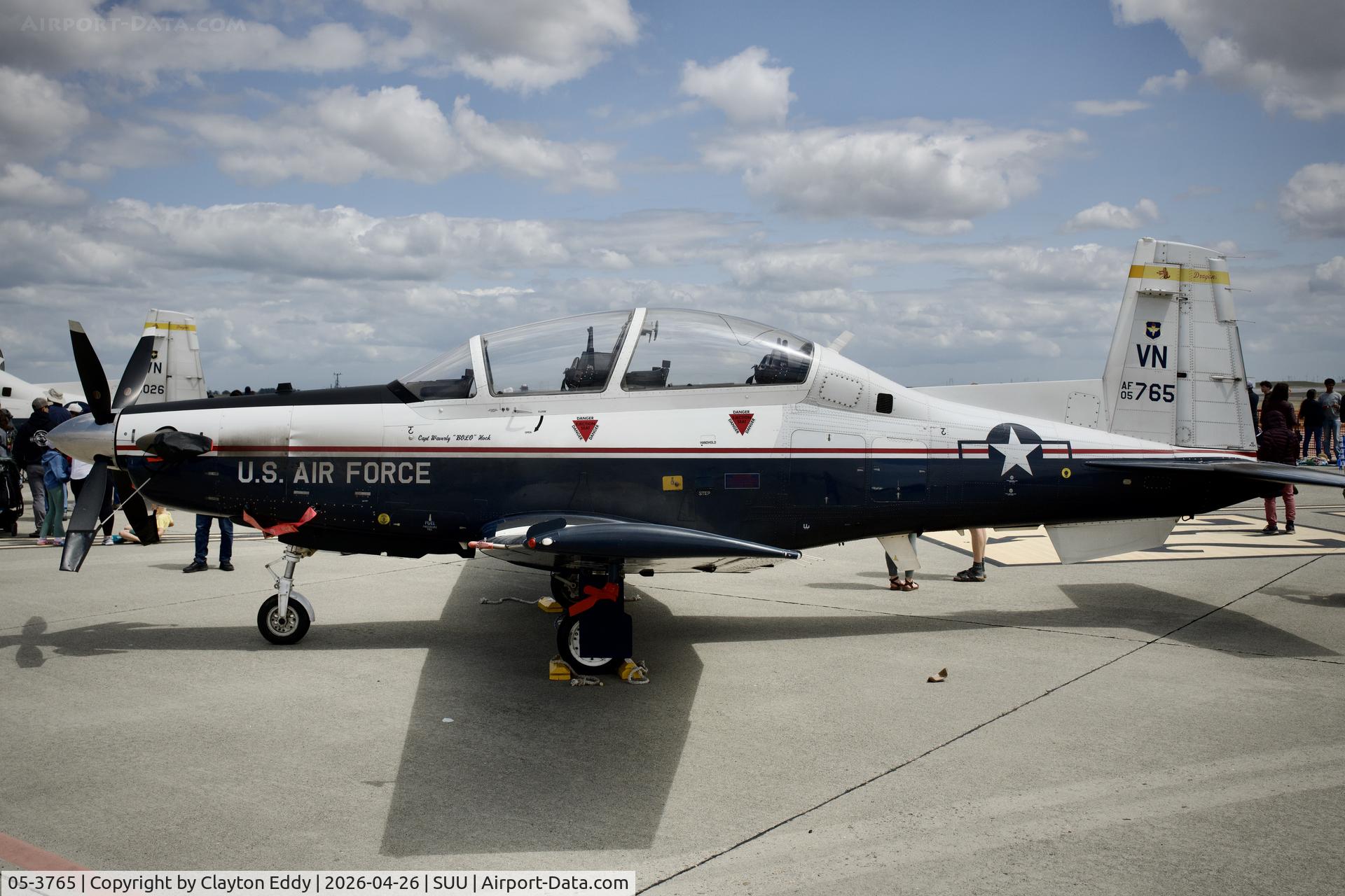 05-3765, 2005 Raytheon T-6A Texan II C/N PT-317, Travis AFB airshow in California 2026