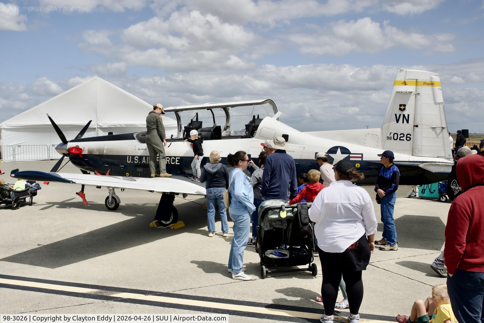 98-3026, 1998 Raytheon (Beech) T-6A TEXAN II C/N PT-30, Travis AFB airshow in California 2026