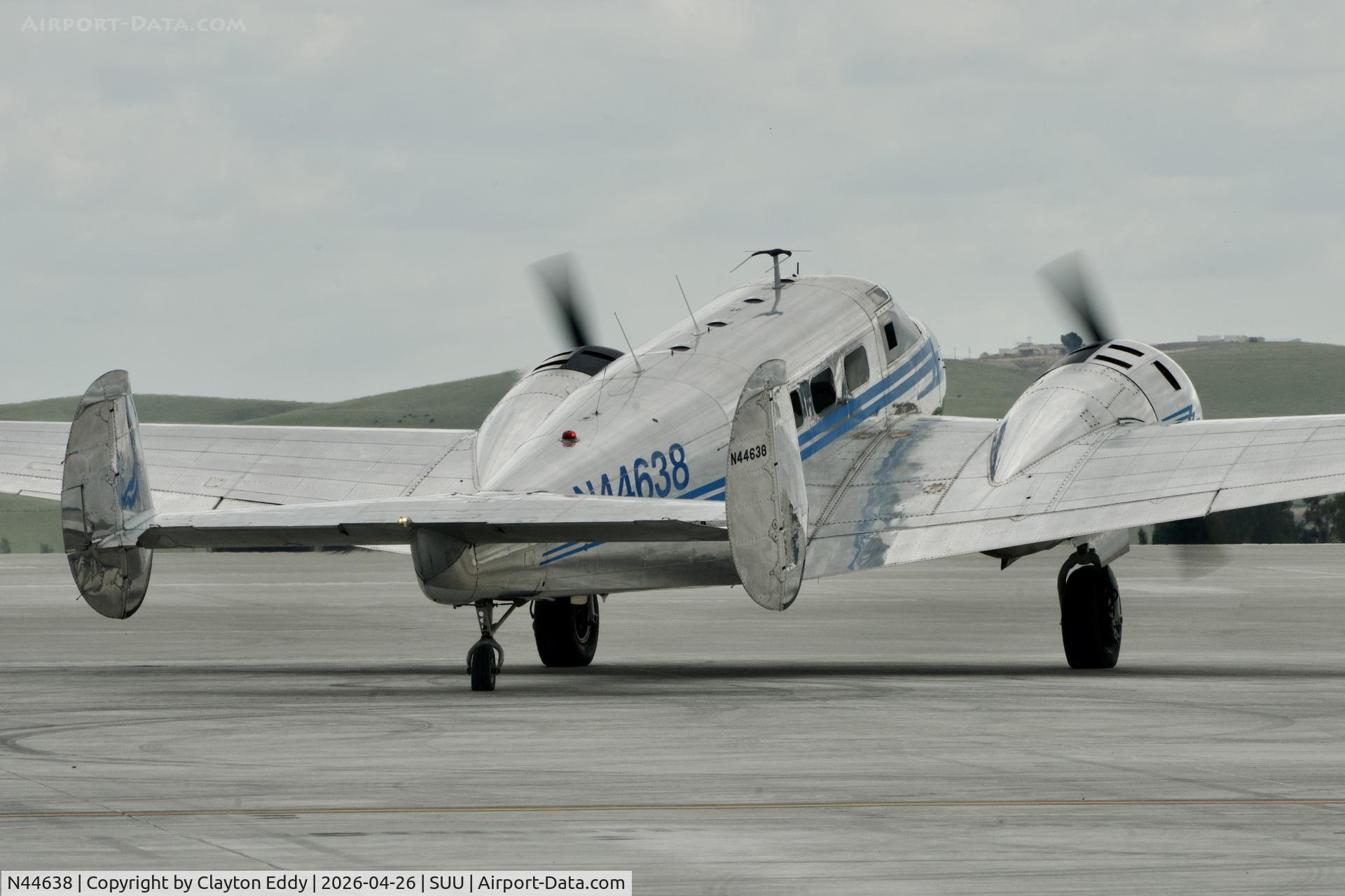 N44638, 1946 Beech D18S C/N A-45, Travis AFB airshow in California 2026