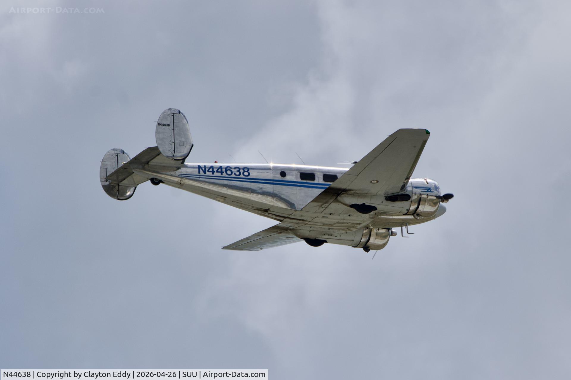 N44638, 1946 Beech D18S C/N A-45, Travis AFB airshow in California 2026
