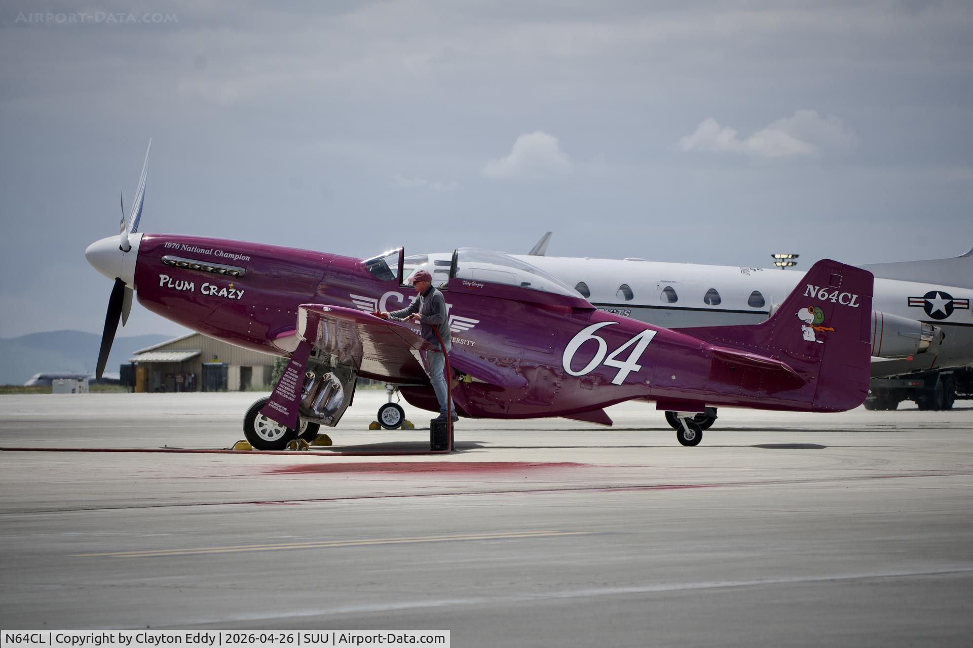 N64CL, 1944 North American F-51D Mustang C/N 10216, Travis AFB airshow in California 2026