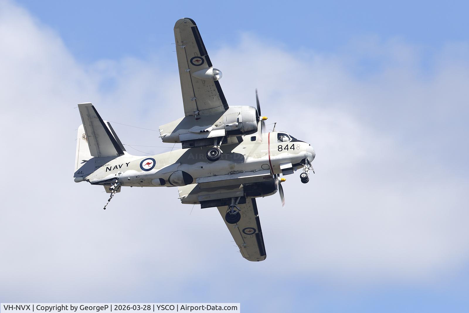 VH-NVX, 1945 Grumman S-2G Tracker C/N 220C, Warbirds Over Scone 2026.