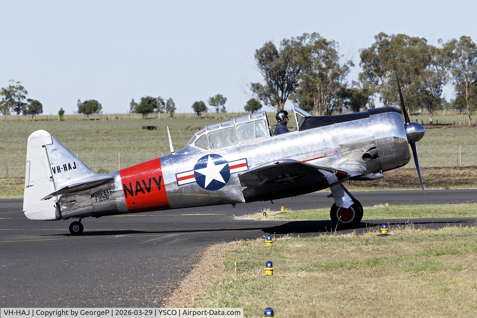 VH-HAJ, 1949 North American T-6G Texan C/N 168-290, Warbirds Over Scone 2026.