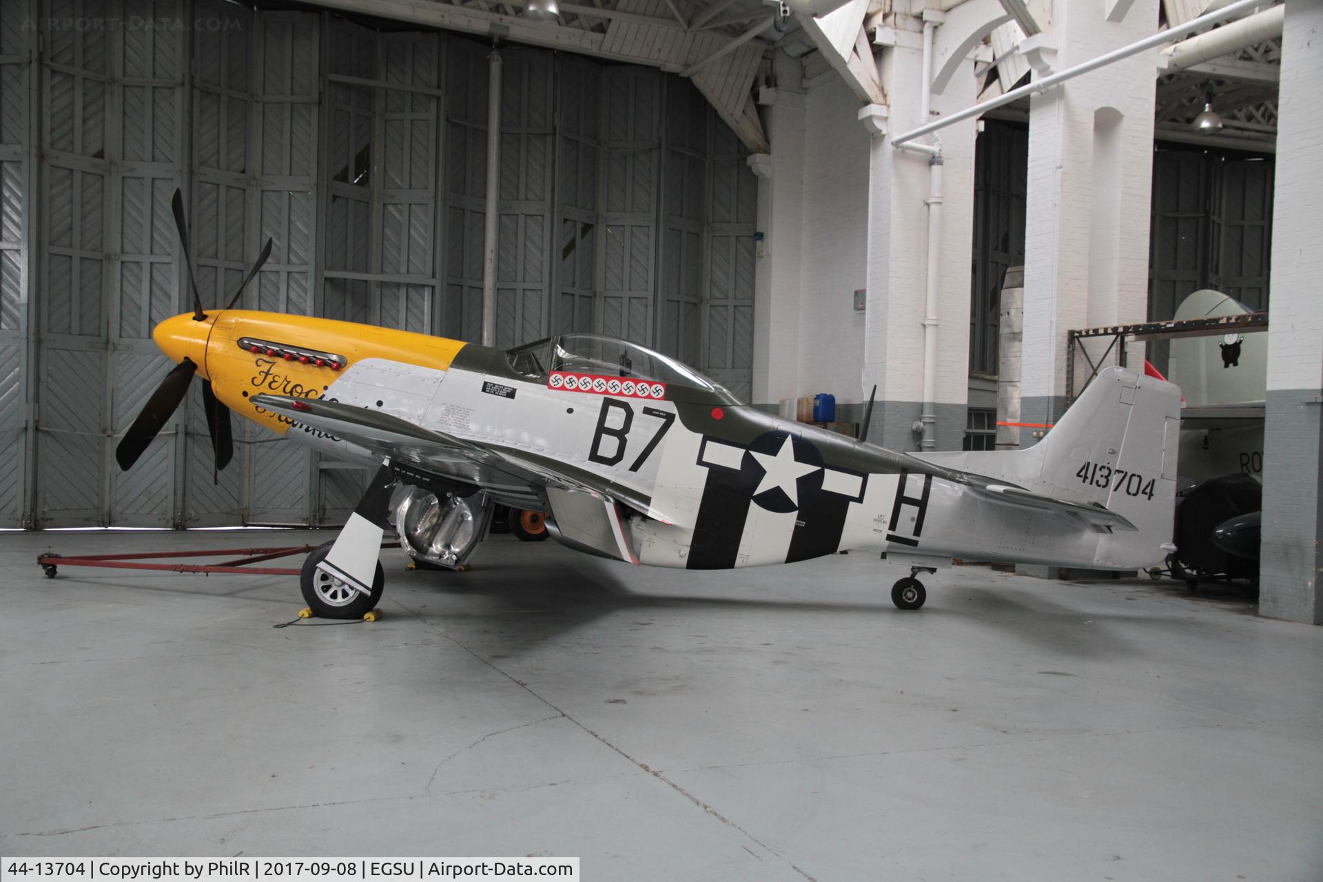 44-13704, 1944 North American P-51D-5-NA Mustang C/N 109-27337, 44-13704 (G-BTCD 44-71349) 1944 NA P-51D Mustang 'Fercious Frankie' USAAF Duxford 08.09.17(1)