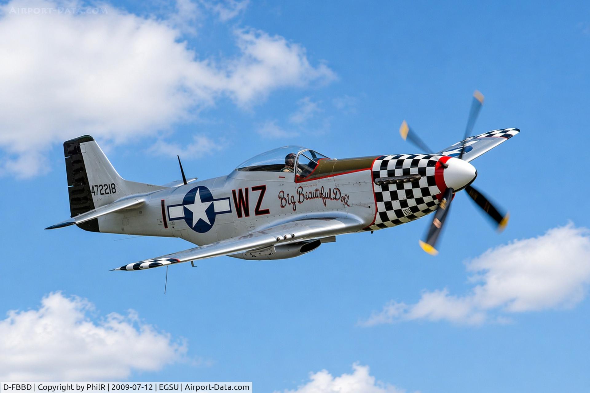 D-FBBD, 1951 Commonwealth CA-18 Mustang 22 (P-51D) C/N CACM-192-1517, 44-72218 (A68-192, D-FBBD) CA 18 Mustang Mk22 'Big Beautiful Doll' USAAF Flying Legends Duxford 
