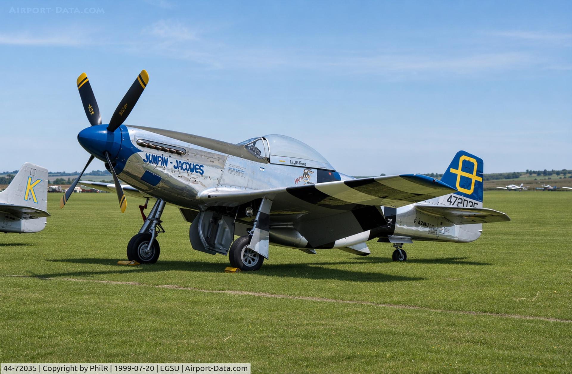 44-72035, 1944 North American P-51D Mustang C/N 122-31894 (44-72035), 44-72035 (N5411V, F-AZMU, G-SIJJ) 1944 NA P-51 Mustang 'Jumpin Jaques' USAAF Duxford