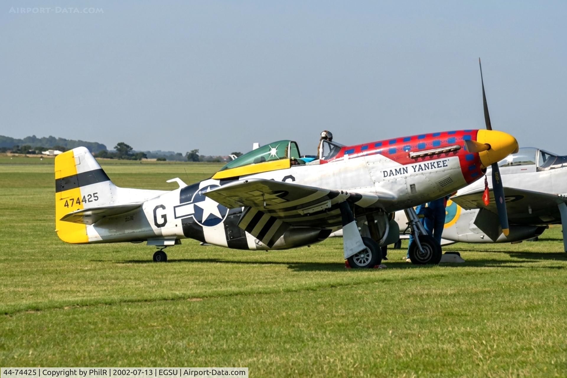 44-74425, 1945 North American P-51D Mustang C/N 122-40965, 44-74425 (9591 RCAF, N6522D, N11T, PH-PSI) 1945 NA P51D Mustang 'Damn Yankee' USAAF Duxford 1