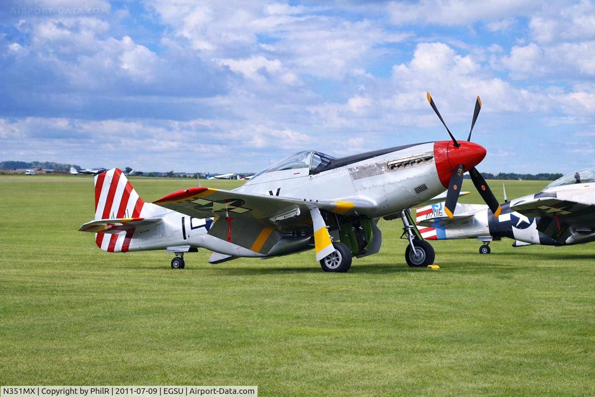 N351MX, 1944 North American P-51D Mustang C/N 122-40931 (44-74391), 44-74391 (N351MX) 1944 NA P-51D Mustang USAAF Flying Legends Duxford 09.07.11.JPG