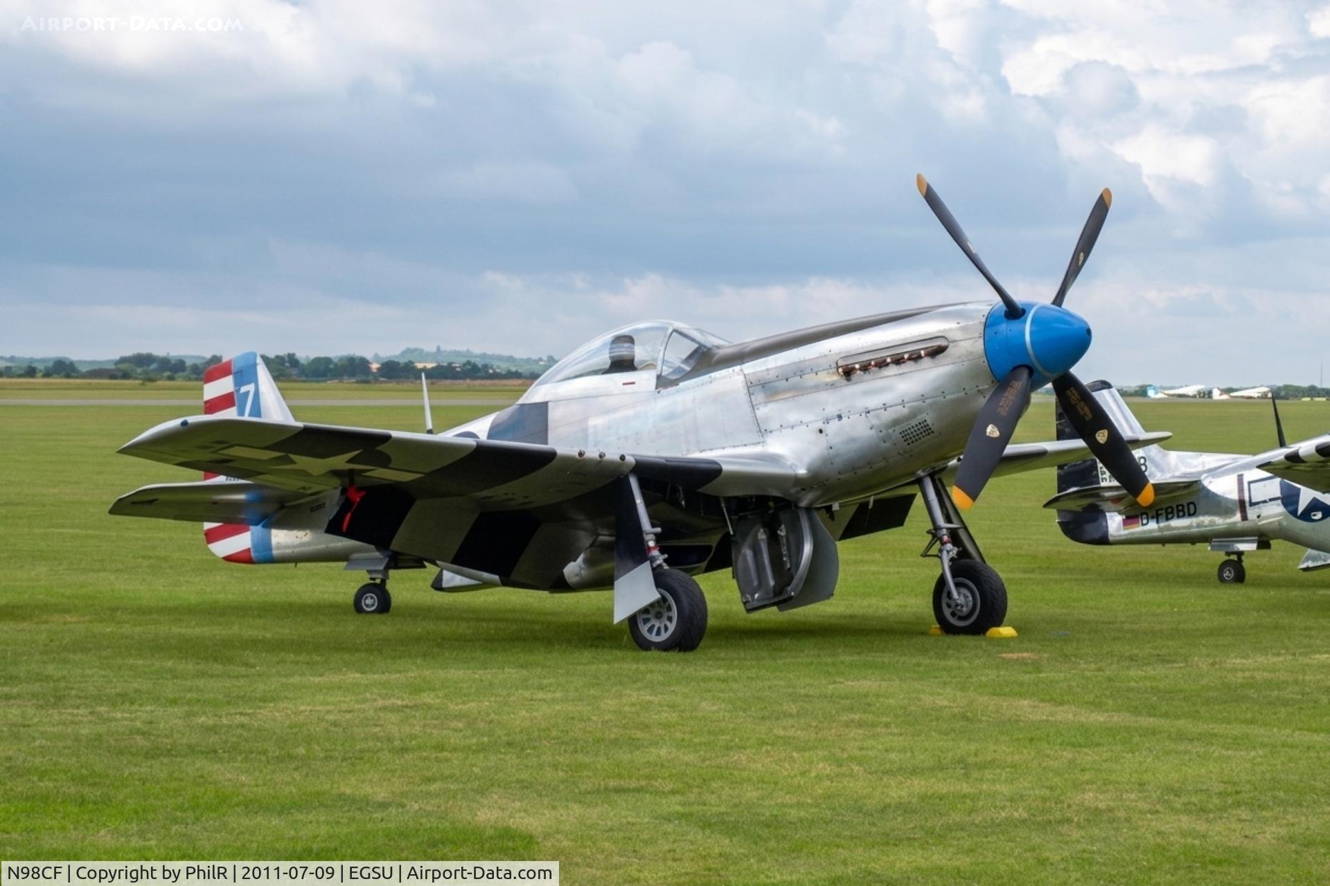 N98CF, 1944 North American P-51K Mustang C/N 111-30149, '412018' (44-12016, N98CF) 1945 North American P-51K Mustang Flying Legends Duxford 
