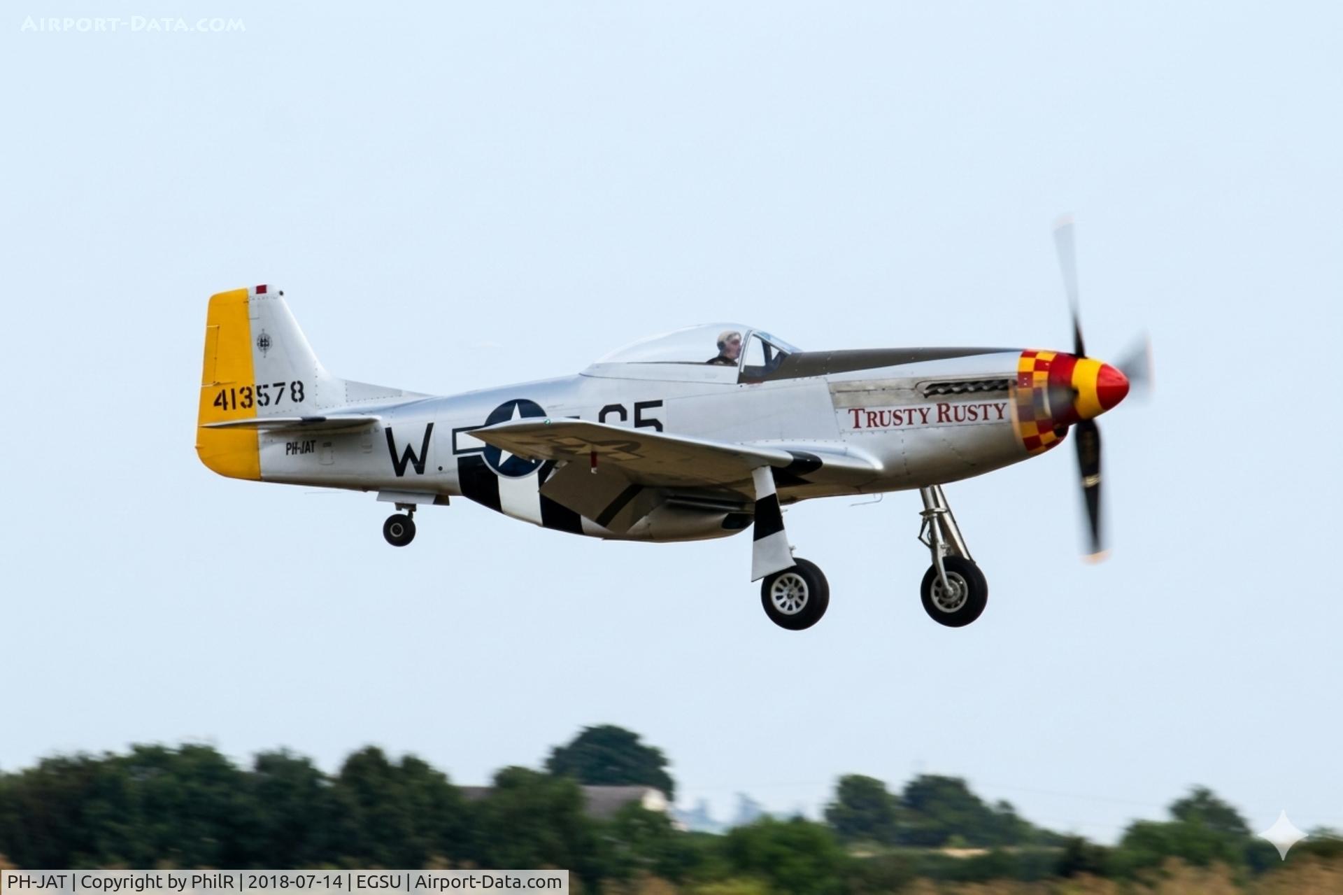 PH-JAT, 1944 North American P-51D Mustang C/N 122-41463, 413578 (44-72923, PH-JAT) NA P-51D Mustang 'Trusty Rusty' USAAF Flying Legends Duxford
