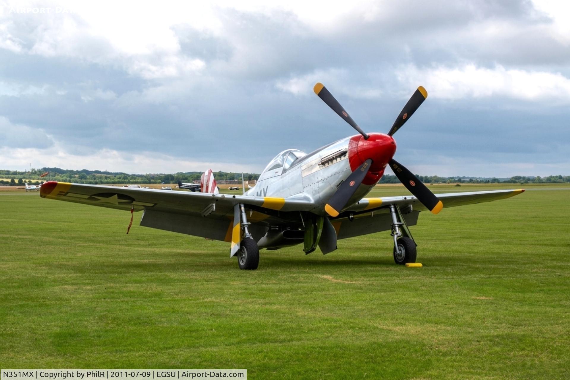 N351MX, 1944 North American P-51D Mustang C/N 122-40931 (44-74391), 474391 (44-74391, N351MX) 1945 North American P-51D Mustang Flying Legends Duxford 