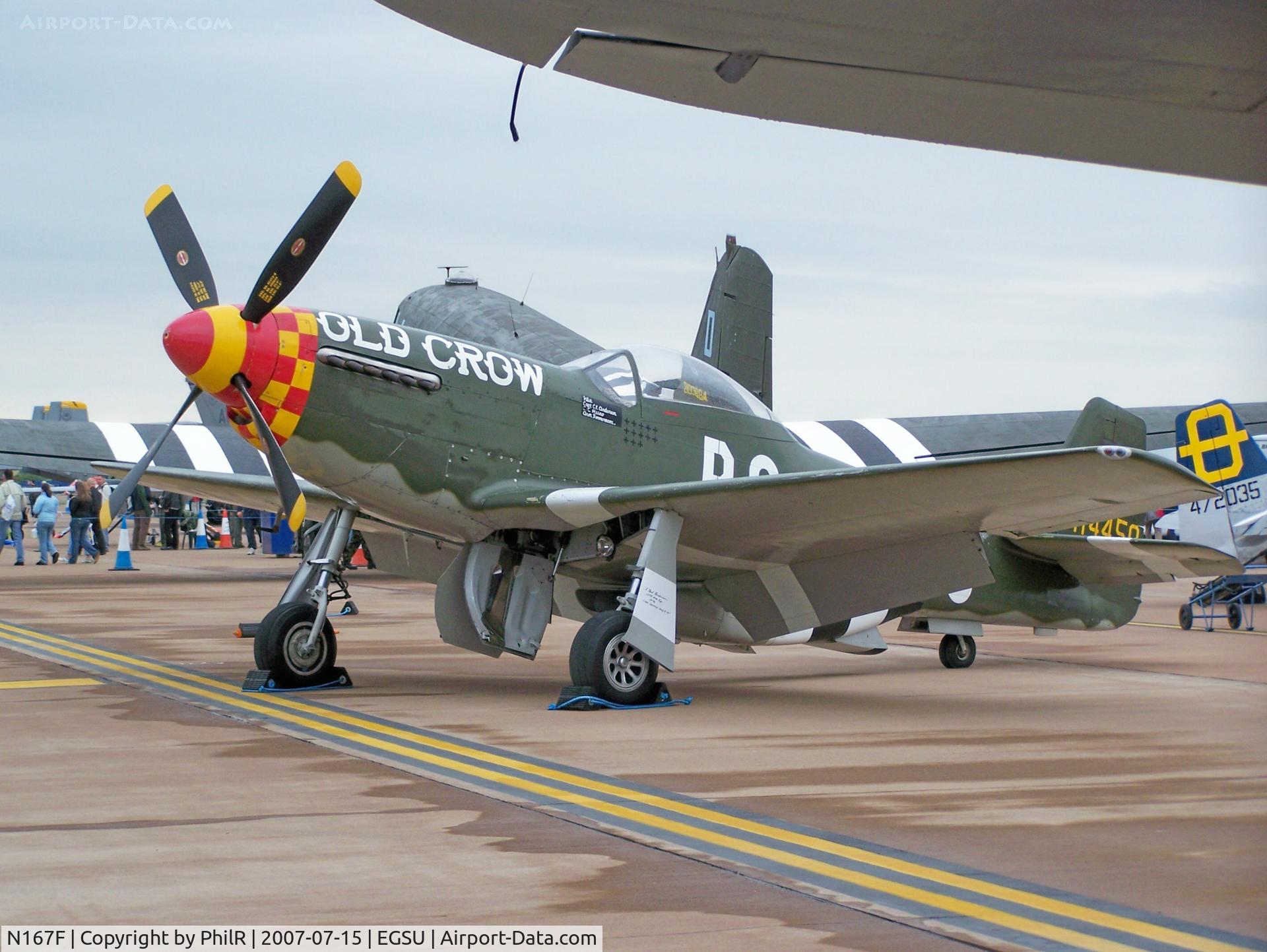 N167F, 1944 North American P-51D Mustang C/N 122-40417, 414450 (44-73877, 9279 RCAF, N167F) 1944 NA P-51D Mustang 'Old Crow' USAAF RIAT 