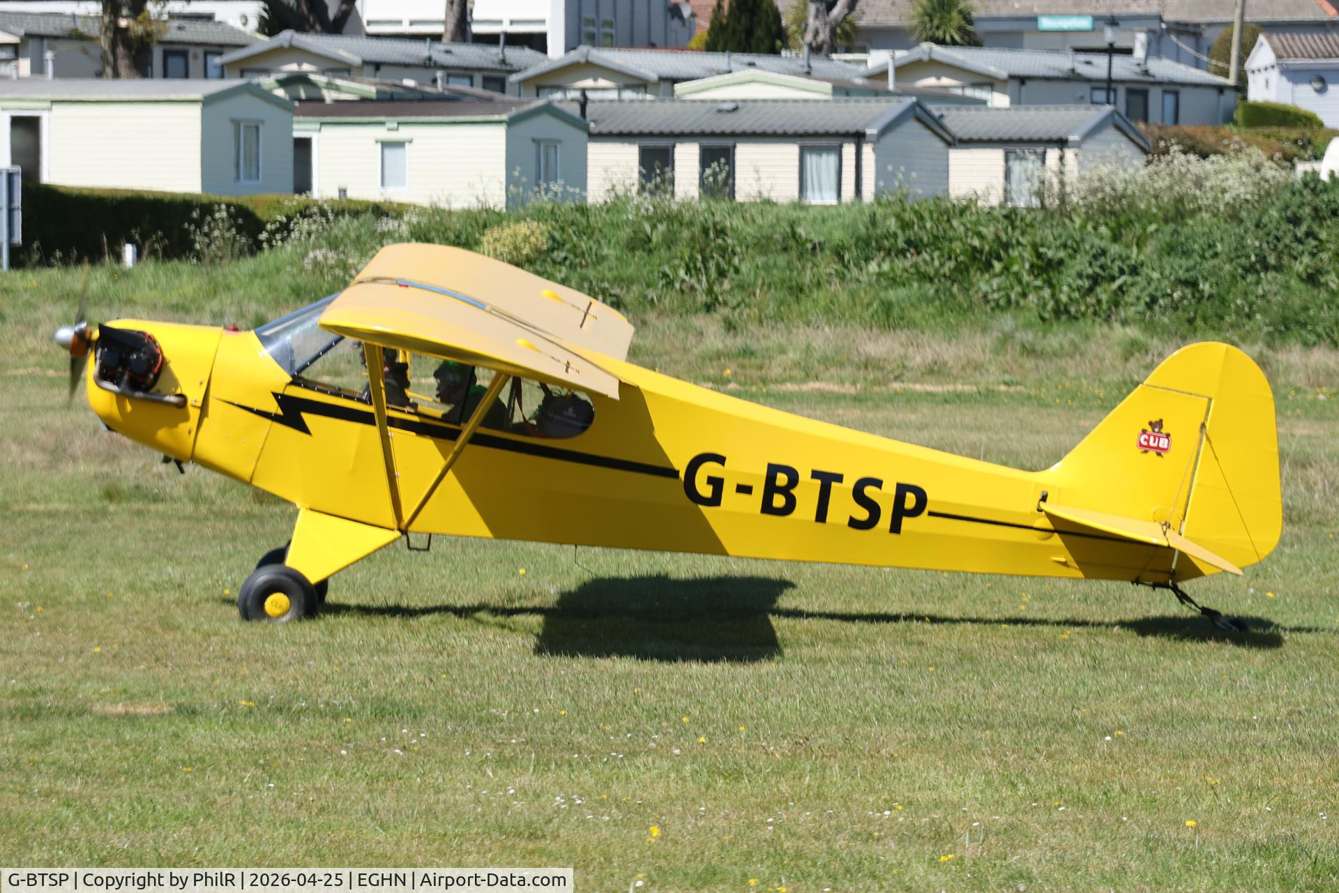 G-BTSP, 1941 Piper J3C-65 Cub Cub C/N 7647, G-BTSP 1941 Piper J3C-65 Cub Sandown IoW 25.04.26.JPG
