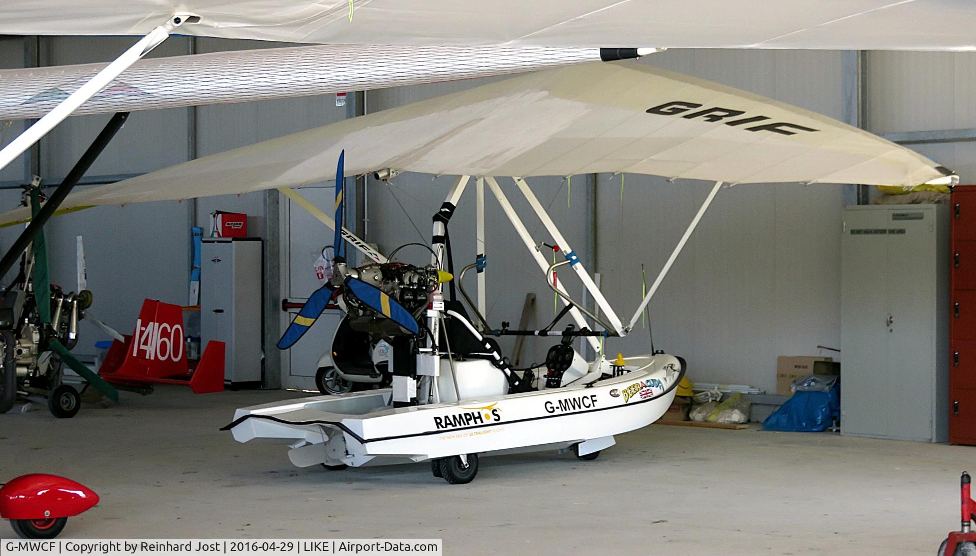 G-MWCF, Ramphos TRIDENT C/N unknown, A trike with a boat at Caorle Airstrip, Italy