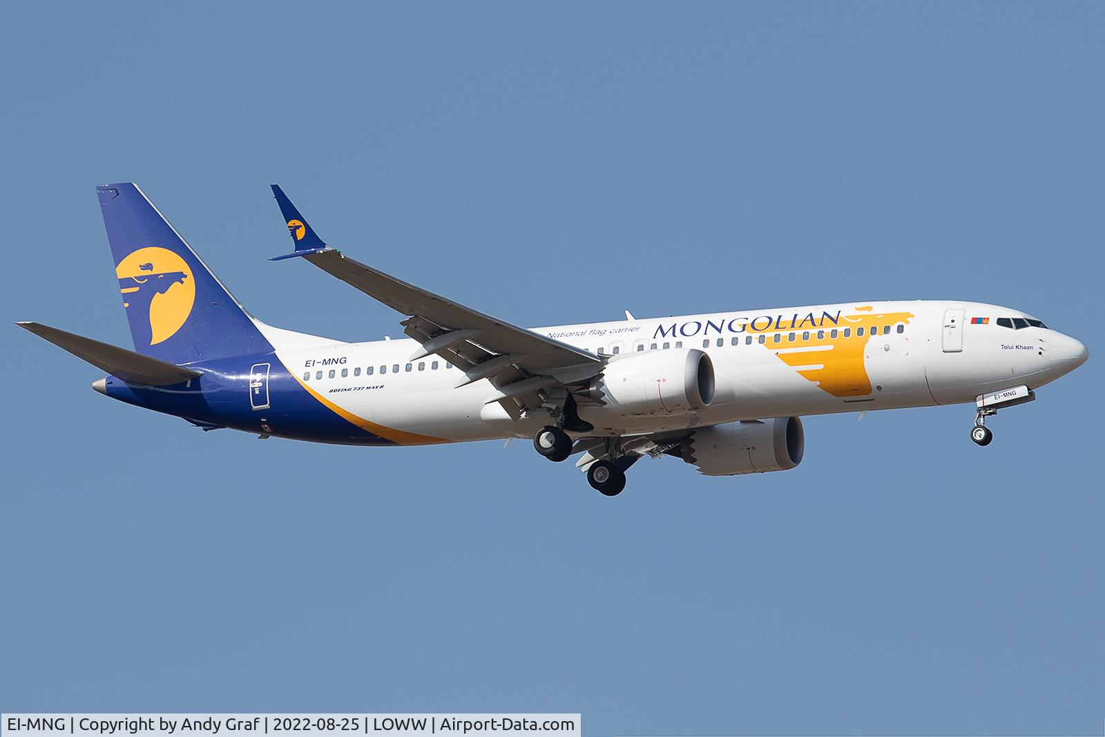 EI-MNG, 2019 Boeing 737-8 MAX C/N 43795, Mongolian 737 Max 8